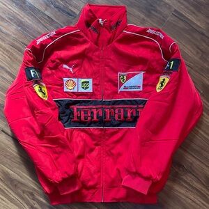 Ferrari Red Motorsport Bomber Jacket